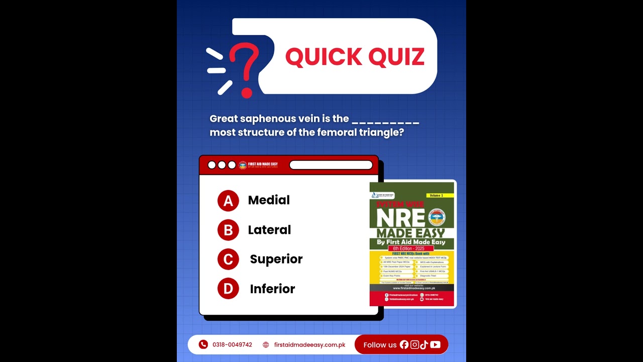 Tell your answer in comment section | First Aid Made Easy Platform | Dr Hafiz Atif #nre1 #pmdc