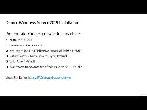 006 Demo  Prerequisites for installing Windows Server 2019 Windows Server