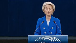 Ursula von der Leyen défend son &quot;mur antidrones&quot; face à la &quot;guerre hybride&quot; de Moscou en Europe