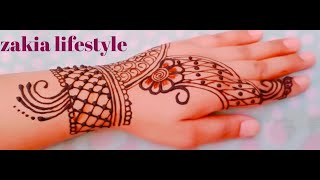 Beautiful back hand mehndi design-Full design Easy simple stylish mehndi-Arabic shaded mehndi tattoo screenshot 5