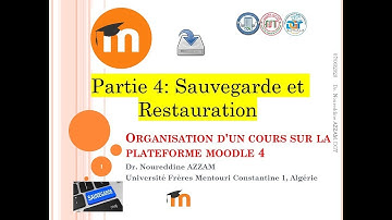 Sauvegarder et restaurer un cours Moodle كيفية حفظ الدرس في موودل