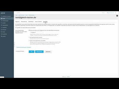 Plesk // E Mail - Spamfilter einrichten
