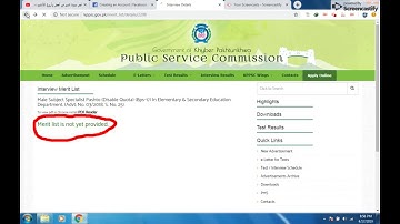 final merit list on Kpkpsc website
