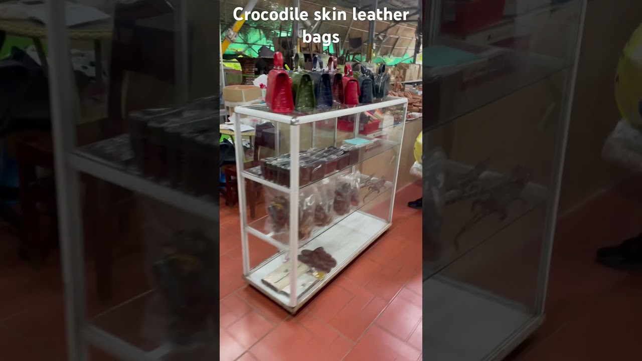 Crocodile skin leather bags 