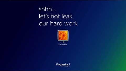 Progressbar95 running on Windows 8 build 7875!