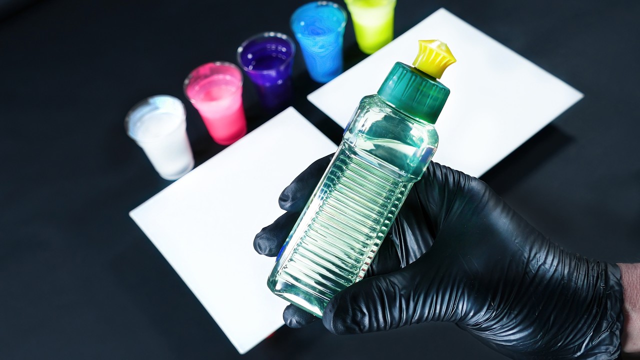 заливка акрилом с мылом - шаг за шагом - покраска ячеек