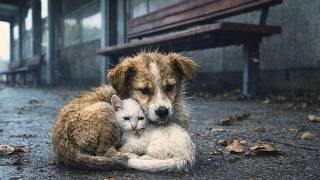 Abandoned Dog And Stray Cat Cling To Each Other To Survive - Emotional Rescue Story