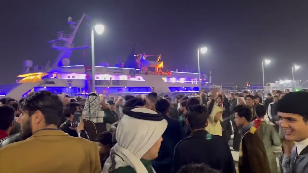 كورنيش شط العرب خليجي 25 والناس ازدحام بيوم اللعبه اجواء تجنن لا يفوتك المقطع من قلب الحدث