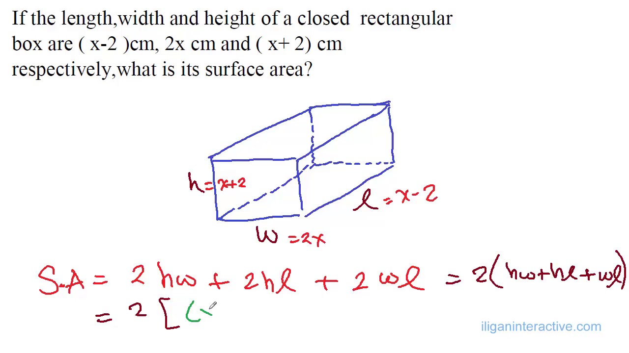 GR8 18 Surface area of a box - YouTube