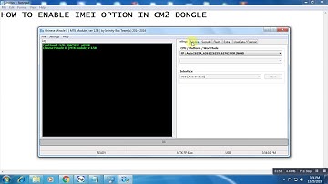 HOW TO ENABLE IMEI OPTION IN CM2 DONGLE