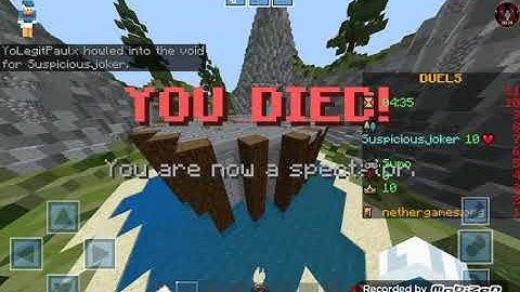 "Suspiciousjoker" hacking at NetherGames Duels