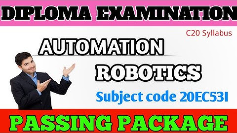 Automation and robotics passing package EC  subject code 20EC53I #diploma pathway subject #exam
