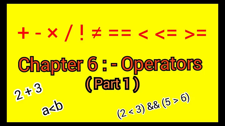 Plus +1 Computer Science | Chapter 6: Operators | ...