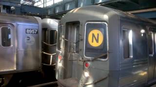 Mta Nyc Subway Hd R68 Wesringhouse N Train Arriving Island