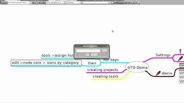 how to: GTD (settings) and freeplane (hot keys) (audio inexplicably dies in the middle, sorry)