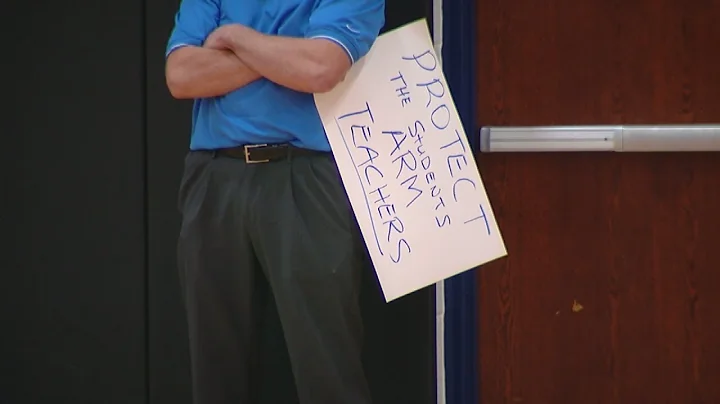 Crowd talks arming teachers in Madison Twp.