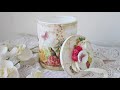 Reciclado de tarro de pintura 😃 Efecto mármol blanco 👍 Decoupage - DIY - Manualidades fáciles