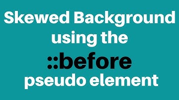 Skewed Background using the 