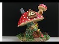 Mushroom Fairy House using coke cola plastic bottle and clay