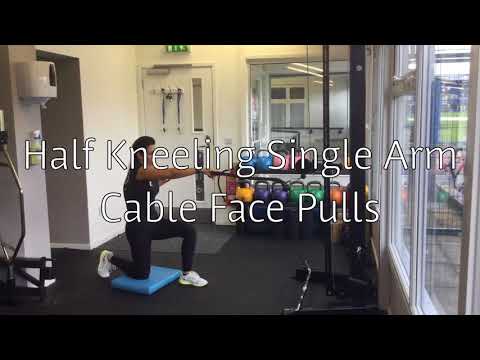 Half Kneeling Single Arm Cable Face Pull