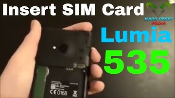 Lumia 535 Insert The SIM Card