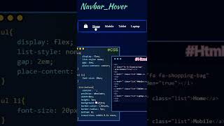 Navbar with hover effect #react #coding #trending #viralvideos #shorts #video #webdevelopment