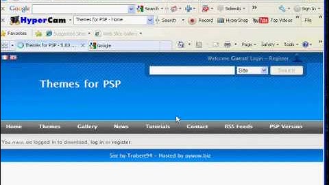 How to put ctf themes for your psp using 5.00m33.wmv