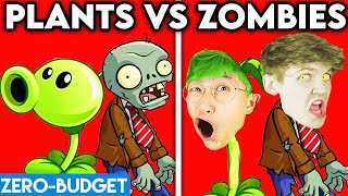 PLANTS VS. ZOMBIES WITH ZERO BUDGET! (FUNNY PvZ VIDEO GAME PARODY BY LANKYBOX!) screenshot 3