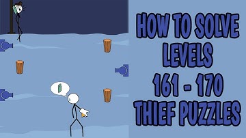 Thief Puzzle Gameplay (Levels 161 - 170) Stickman Puzzle Game