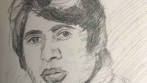 “Amitabh Bachchan Realistic Sketch ✏️ | Full Drawing Process | Pencil Shading Tutorial”