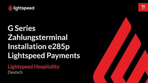 Zahlungsterminal Installation e285p - G Series (DE)