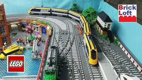Lego Train Fully Interchangeable Double Track Main Line Railway with Return Loop - How it works 