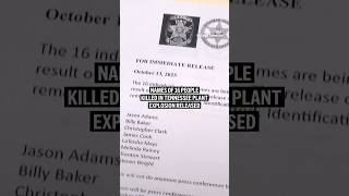 Names of 16 people killed in Tennessee plant explosion released