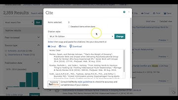 Demo  Easy Citations from ProQuest Databases