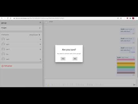 chat app - add and remove member - angular -node.js