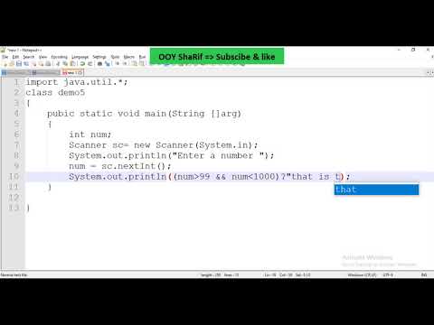 java program ternery operator || find 3 digit number || java practical simple program || java prog.