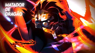 「 Matador De Dragão 🔥」HINOKAMI KAGURAA 🔥 - Demon Slayer  S3 EP5「AMV/EDIT」4K Resimi