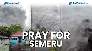 🔴 Gunung Semeru Erupsi Hari Ini, Wilayah Sekitar Curah Kobokan Lumajang Gelap