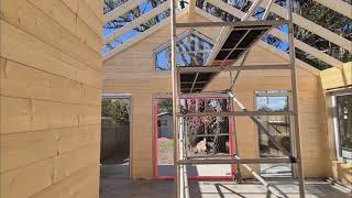 Day 3 – Nordica 9.8-Star Display Build in Wingham | Centre Beam + Rafters Installed