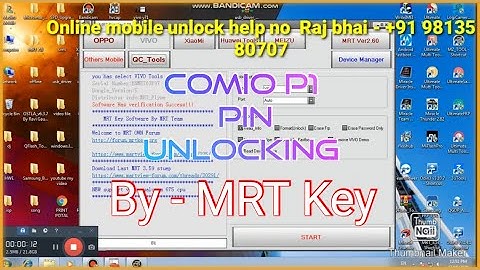 Comio P1 Pin Unlock & Frp By Mrt Key
