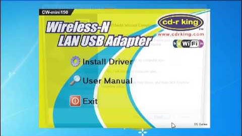 Procedure on how to install CW mini150 Wireless N USB Network Adapter in Windows 7