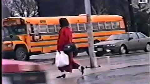 1988 Toronto drive along the Danforth and going in...