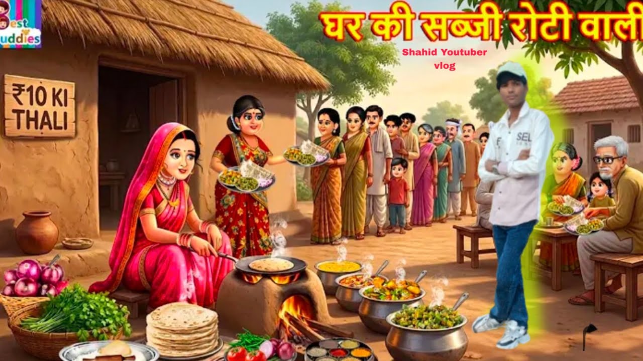 Shahid Youtuber kahani Ghar ki sabji roti wali कहानी घर की सब्जी रोटी ...