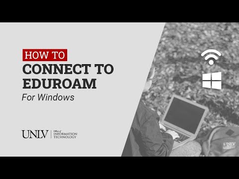 Connect your Windows device to eduroam at UNLV