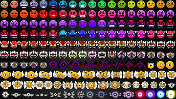 200 Geometry Dash Difficulty Faces! (GIGA COLLECTION!)