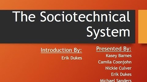 Group 3 Presentation - Sociotechnical Systems 09.30.18