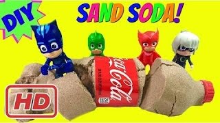 Plus Diy How To Make Kinetic Sand Coca Cola - Pj Masks Turn Luna Girls Soda Into Sand
