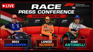 F1 Race Press Conference - Hungarian GP | Lando Norris, Max Verstappen, Kimi Antonelli