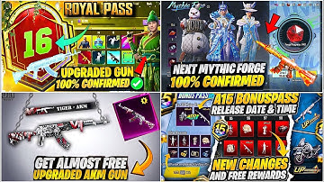 A16 ROYAL PASS IS HERE 🥶| 4.1 NEW MYTHIC FORGE🔥| AKM TIGER IS BACK🐯| NEW A15 BONUS PASS 🤯PUBGM/BGMI