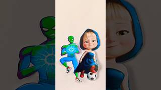 Electrical thunder💓 spiderman with strapless Masha sister axe😂😂 add #spiderman #cartoon #ytshorts